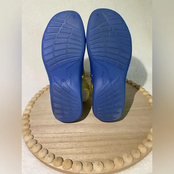SALVATORE FERRAGAMO - 9 U.S. - Blue Mules