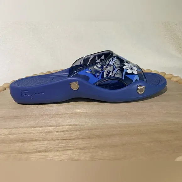 SALVATORE FERRAGAMO - 9 U.S. - Blue Mules