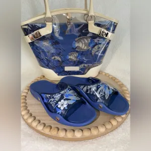SALVATORE FERRAGAMO - 9 U.S. - Blue Mules