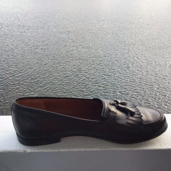 Salvatore Ferragamo All Leather Tasseled Loafers Made in Italy Size 12 D