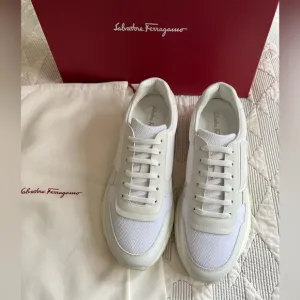 SALVATORE FERRAGAMO Brooklyn 3 Leather &amp; Mesh Sneakers