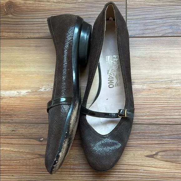 Salvatore Ferragamo Brown Flats Classic Loafers