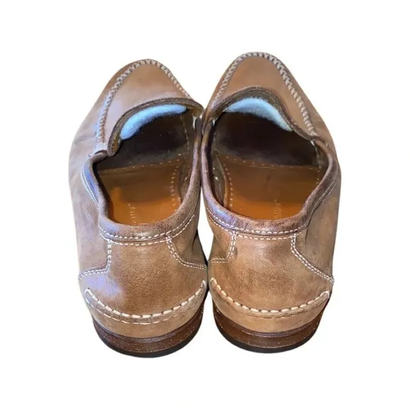 Salvatore Ferragamo Brown Leather Suede Loafers Size 8.5 AA