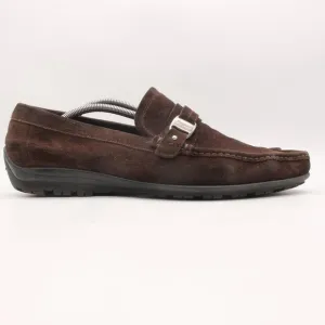 SALVATORE FERRAGAMO Brown Suede Loafers Mens Size 11.5 D Slip On Casual
