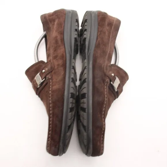 SALVATORE FERRAGAMO Brown Suede Loafers Mens Size 11.5 D Slip On Casual