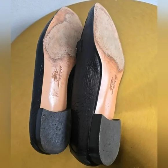 Salvatore Ferragamo Embossed Leather Animal Print Loafers For Women Size 9.5AA🌴