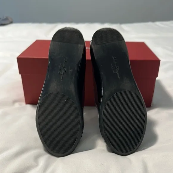 Salvatore Ferragamo Kids Black Flats