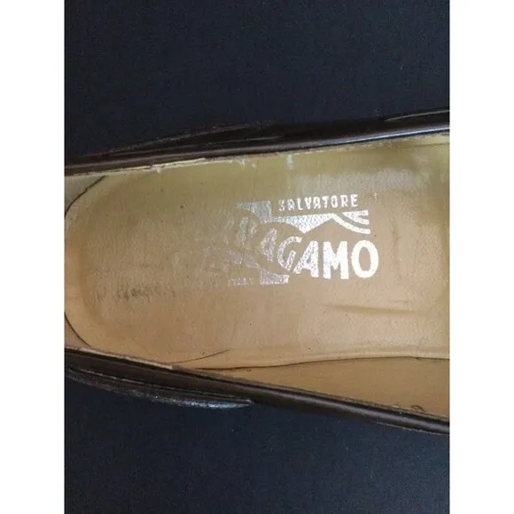 Salvatore Ferragamo Kittle Tassel Wingtip Leather Loafers Slip on Men Size 7.5 D
