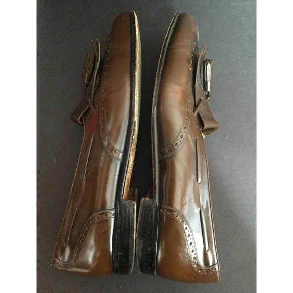 Salvatore Ferragamo Kittle Tassel Wingtip Leather Loafers Slip on Men Size 7.5 D