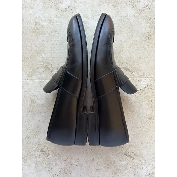 Salvatore Ferragamo Men's Black Leather Loafers Sz 8.5