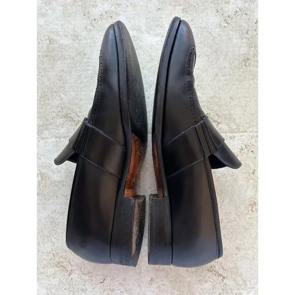 Salvatore Ferragamo Men's Black Leather Loafers Sz 8.5