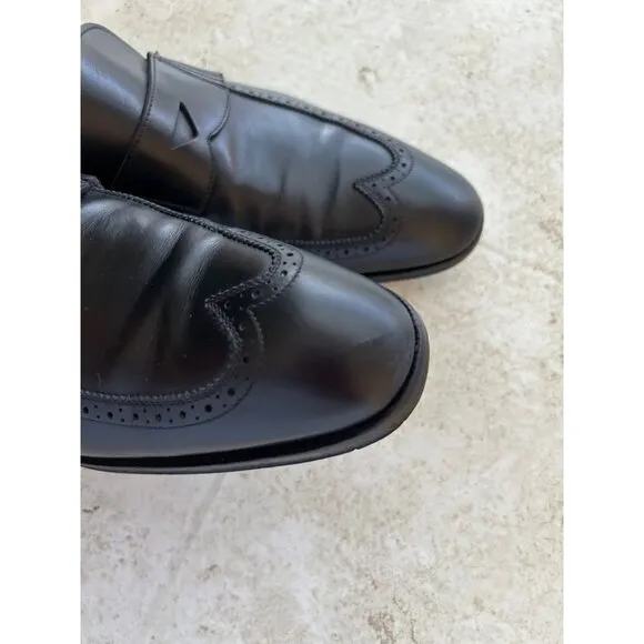 Salvatore Ferragamo Men's Black Leather Loafers Sz 8.5