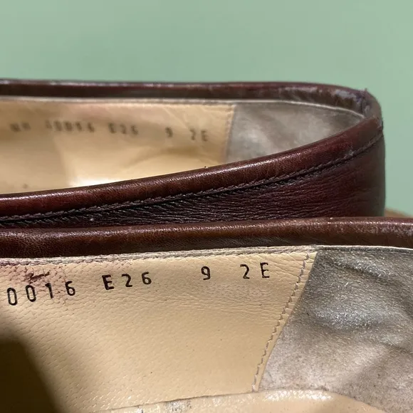 Salvatore Ferragamo Mens Studio Brown Metal Horsebit Leather Loafers Size 9 2E