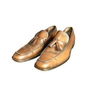 Salvatore Ferragamo Studio Italy Tassel Leather Loafers Slip On Men Size 7.5 D