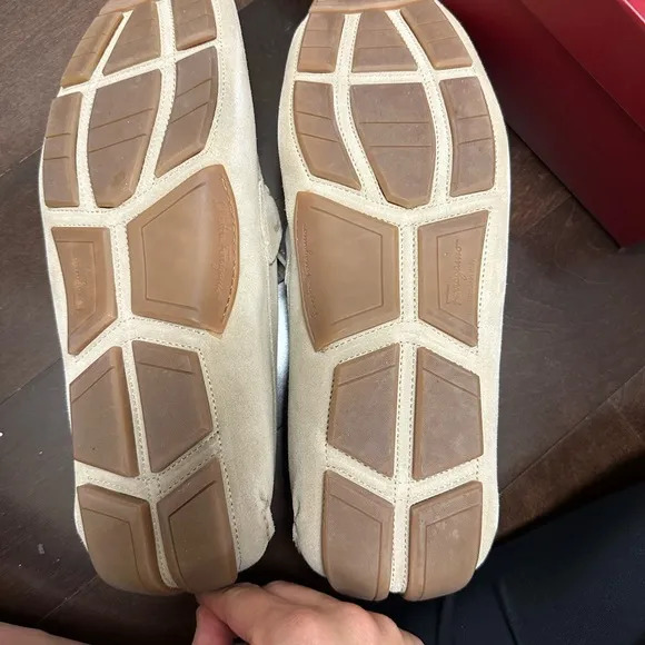 Salvatore Ferragamo Tan Suede Loafers