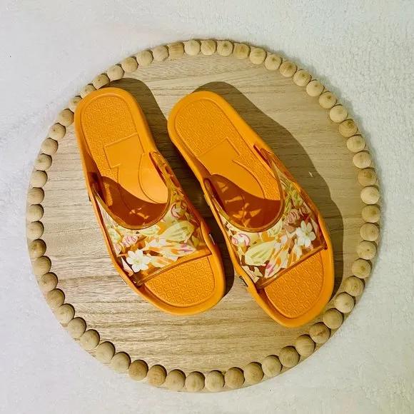 Salvatore Ferragamo - U.S. Size 8.5 - Orange Mules