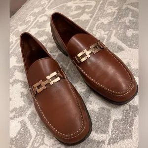 Salvatore Ferragamo Womens  Horsebit Leather Brown Loafers