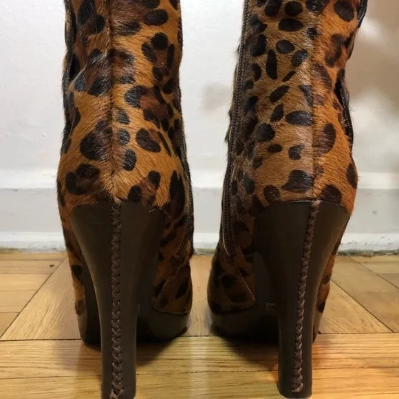 Sam Edelman Calf fur animal print boots