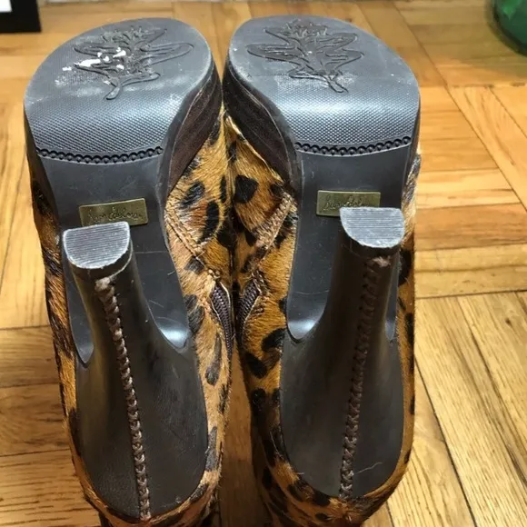 Sam Edelman Calf fur animal print boots