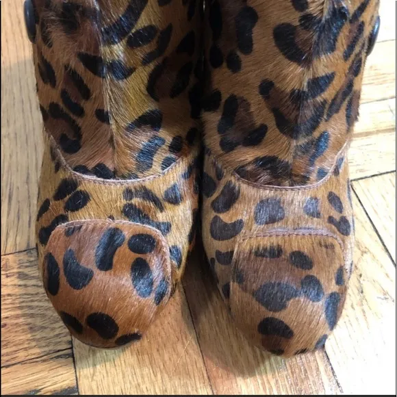 Sam Edelman Calf fur animal print boots