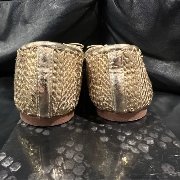Sam Edelman Gold Metallic Falcon 2 Ballet Flats Womens Size 6.5