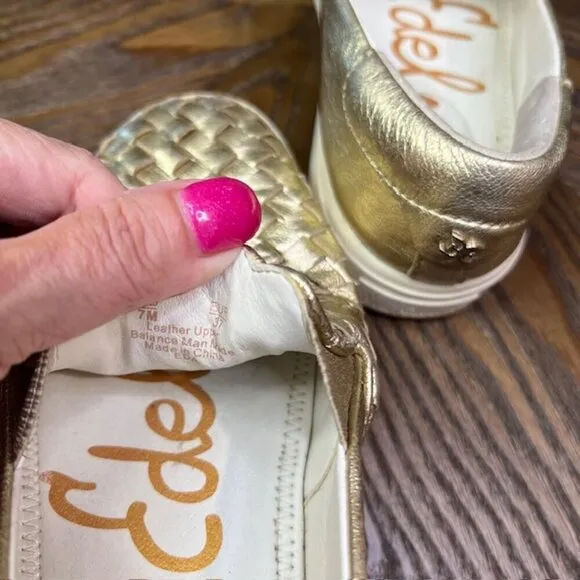 Sam Edelman Gold Slipon sneakers Size 7