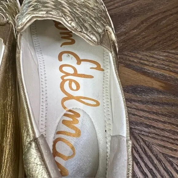 Sam Edelman Gold Slipon sneakers Size 7