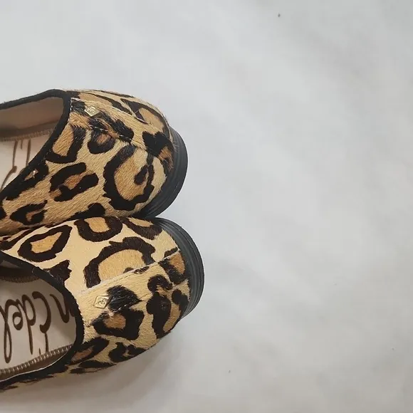 Sam Edelman Jordy Leopard Print Leather Slip-on loafers (womens size 9N)