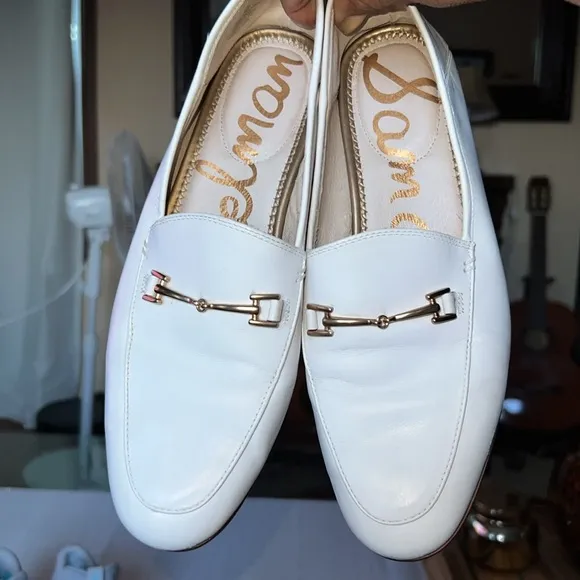 ❤️Sam Edelman Loraine White Leather Loafer- size 8.5 US , 38.5 EUR, pre loved 🥰
