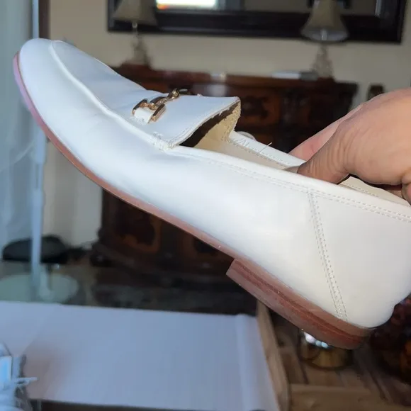 ❤️Sam Edelman Loraine White Leather Loafer- size 8.5 US , 38.5 EUR, pre loved 🥰