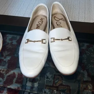 ❤️Sam Edelman Loraine White Leather Loafer- size 8.5 US , 38.5 EUR, pre loved 🥰
