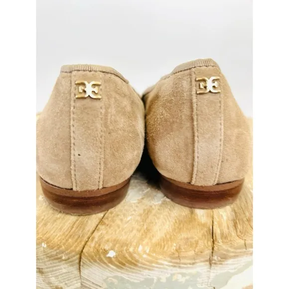 Sam Edelman | Mage Women's Gold Leather Bow Ballet‎ Flats Size 7 | CUTE! 💖✨️