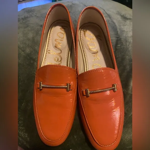 Sam Edelman Orange Patent Leather Women’s Loafers