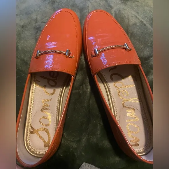 Sam Edelman Orange Patent Leather Women’s Loafers