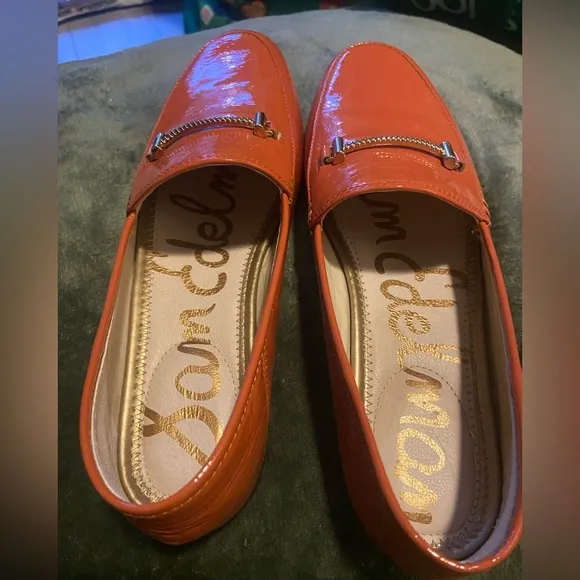 Sam Edelman Orange Patent Leather Women’s Loafers