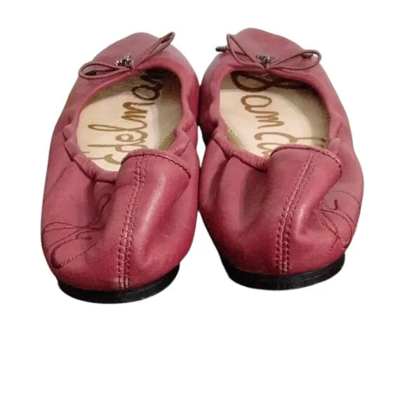 Sam Edelman Red Leather Ballet Flats 7 M