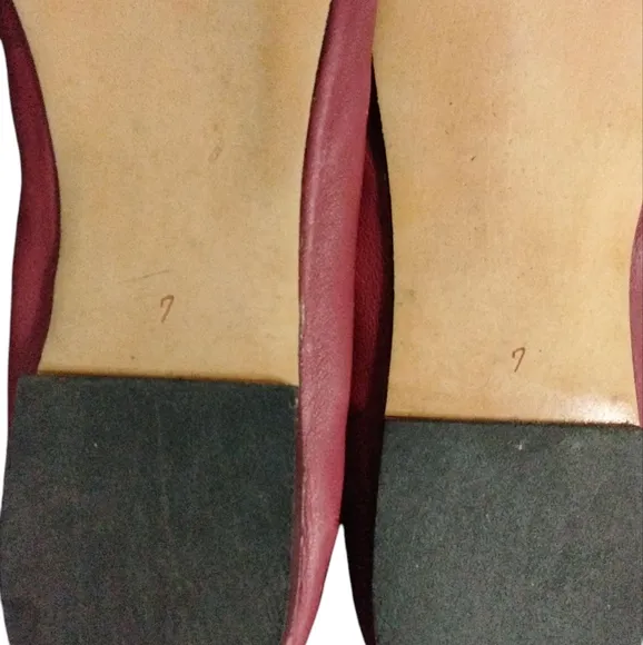 Sam Edelman Red Leather Ballet Flats 7 M
