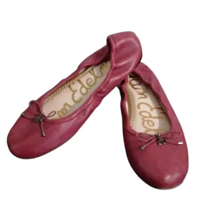Sam Edelman Red Leather Ballet Flats 7 M