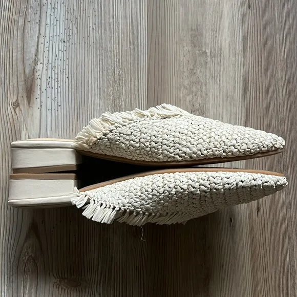 Sam Edelman Reeta Mule Off White Raffia Straw New