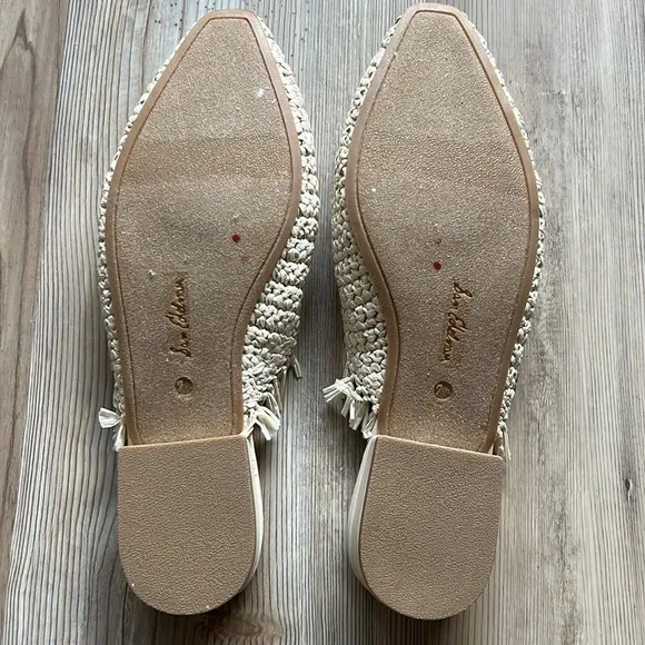 Sam Edelman Reeta Mule Off White Raffia Straw New