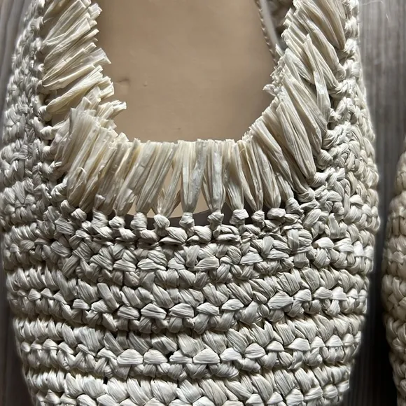 Sam Edelman Reeta Mule Off White Raffia Straw New