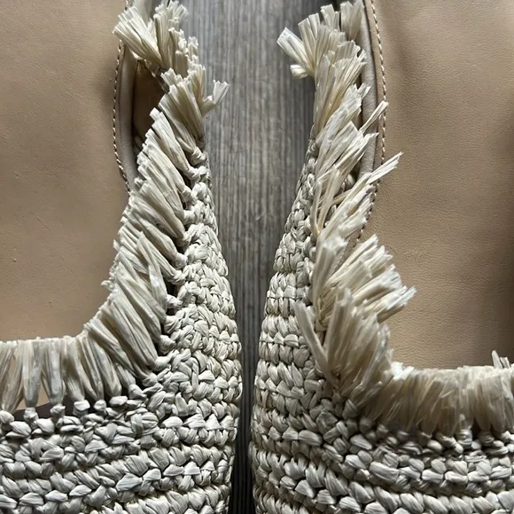 Sam Edelman Reeta Mule Off White Raffia Straw New