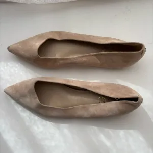 Sam Edelman Wanda Pointed Toe Flats Suede Nude Sz 9M