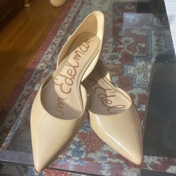SAM EDELMAN , women FLATS , patent  leather,size9.5, pointed toe.
