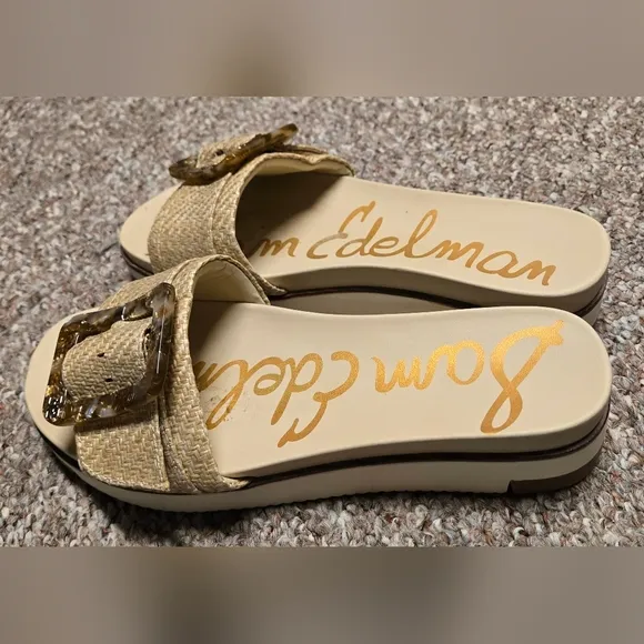 Sam Edelman Women's Eggshell Ariane Slide Sandals