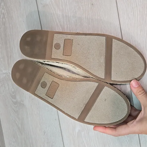 Sam Edelman Women's Linda Beige &amp; Black Espadrilles Loafer Slip On Shoes 8