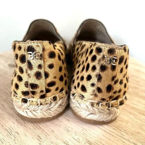 Sam Edelman Kesia Espadrilles in Leopard with Jute Soles Size 6 NWOB