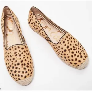Sam Edelman Kesia Espadrilles in Leopard with Jute Soles Size 6 NWOB