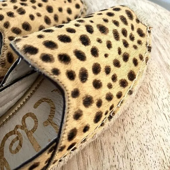 Sam Edelman Kesia Espadrilles in Leopard with Jute Soles Size 6 NWOB