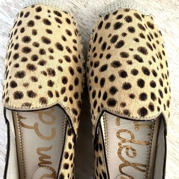 Sam Edelman Kesia Espadrilles in Leopard with Jute Soles Size 6 NWOB